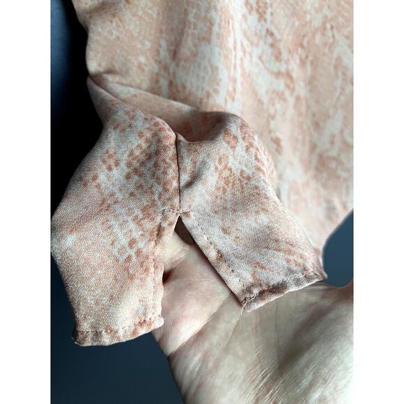 Snakeskin Pattern Tank top in Peach Pink A New Day Y2K Woven Cami Medium - Picture 4 of 8